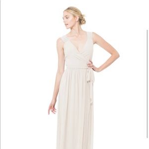 Joanna August taupe Champagne Bridesmaid formal Dress (Newbury Long, Size M)